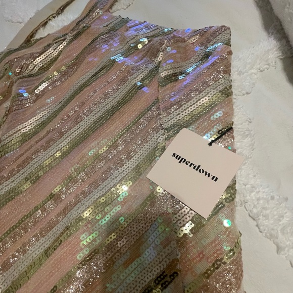 NWT Superdown’s Cicely mini multi colored sequin dress!! - Picture 8 of 12